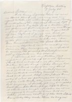 Letter from Clarence Williams to Gretchen Williams, July 7, 1945