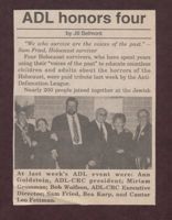 ADL honors four, April 16, 1999