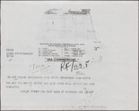 Telegram Regarding Beate and Susie Stern's Travels