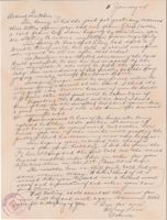 Letter from Clarence Williams to Gretchen Williams, January 3, 1945