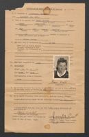 Helen Fishel Certificate of Identity In Lieu of Passport
