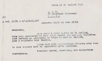 Letter to SER Paris, July 19, 1945