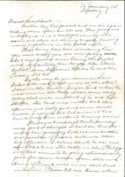 Letter from Clarence Williams to Gretchen Williams, January 16, 1945