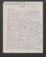 Letter from Max and Hilde Lehmann to the Speier Family, December 6, 1938