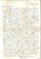 Letter from Clarence Williams to Gretchen Williams, January 21, 1945