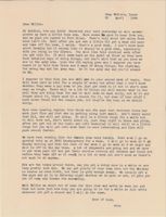 Letter from Otto to Clarence Williams, April 20, 1944
