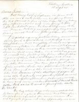 Letter from Clarence Williams to Gretchen Williams, September 15, 1945