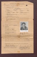 Joe Fishel Certificate of Identity In Lieu of Passport