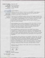 Letter from Ari Zev to Irving Shapiro, March 24, 1995