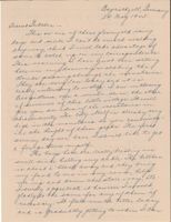Letter from Clarence Williams to Gretchen Williams, May 24, 1945