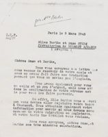 Letter to Beate and Susie Stern, March 9, 1945