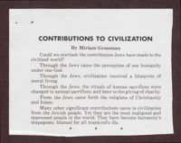 Contributions to Civilization