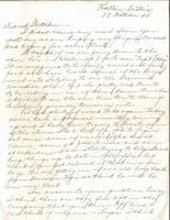 Letter from Clarence Williams to Gretchen Williams, October 17, 1945